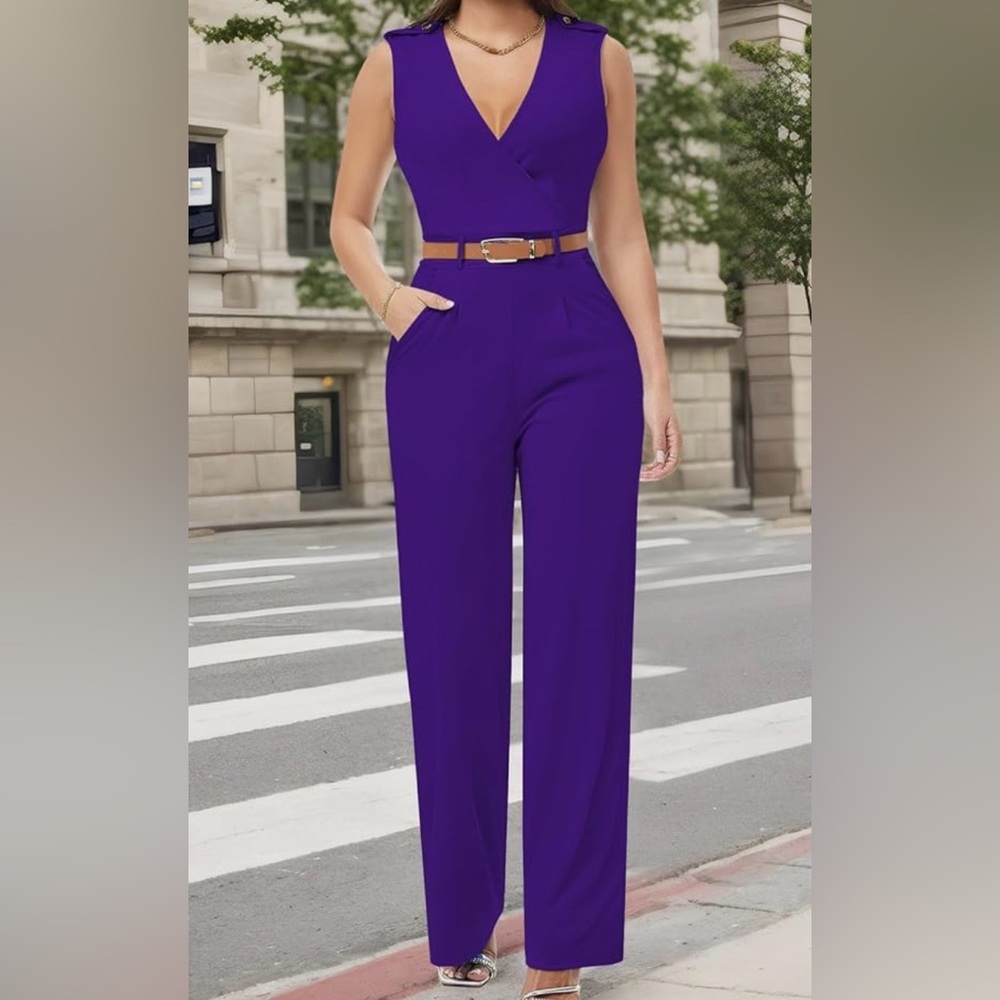 Elegant Purple Women's Jumpsuit